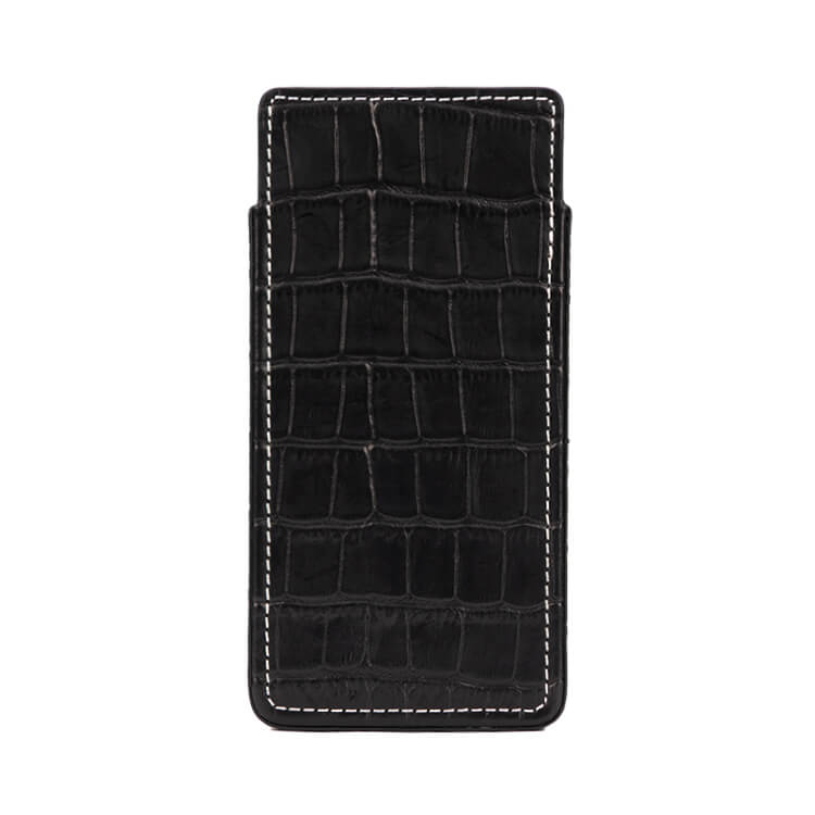 Black Leather Pouch For Iphone 12 -1