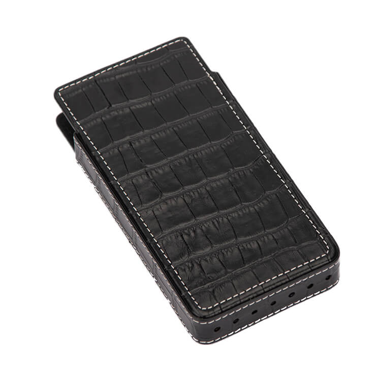 Black Leather Pouch For Iphone 12 -2