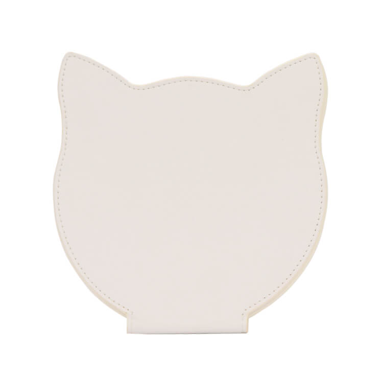 Leather Cosmetic Mirror With Stand Function -1