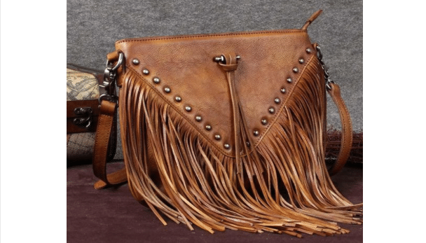 Vintage Boho Leather Crossbody Bag