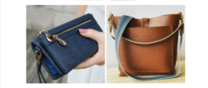 Leather Wallet and Leather Bag